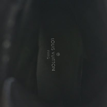 Louis Vuitton Calfskin Monogram Wonderland Flat Ranger Boots 37.5 Black 7 of 9