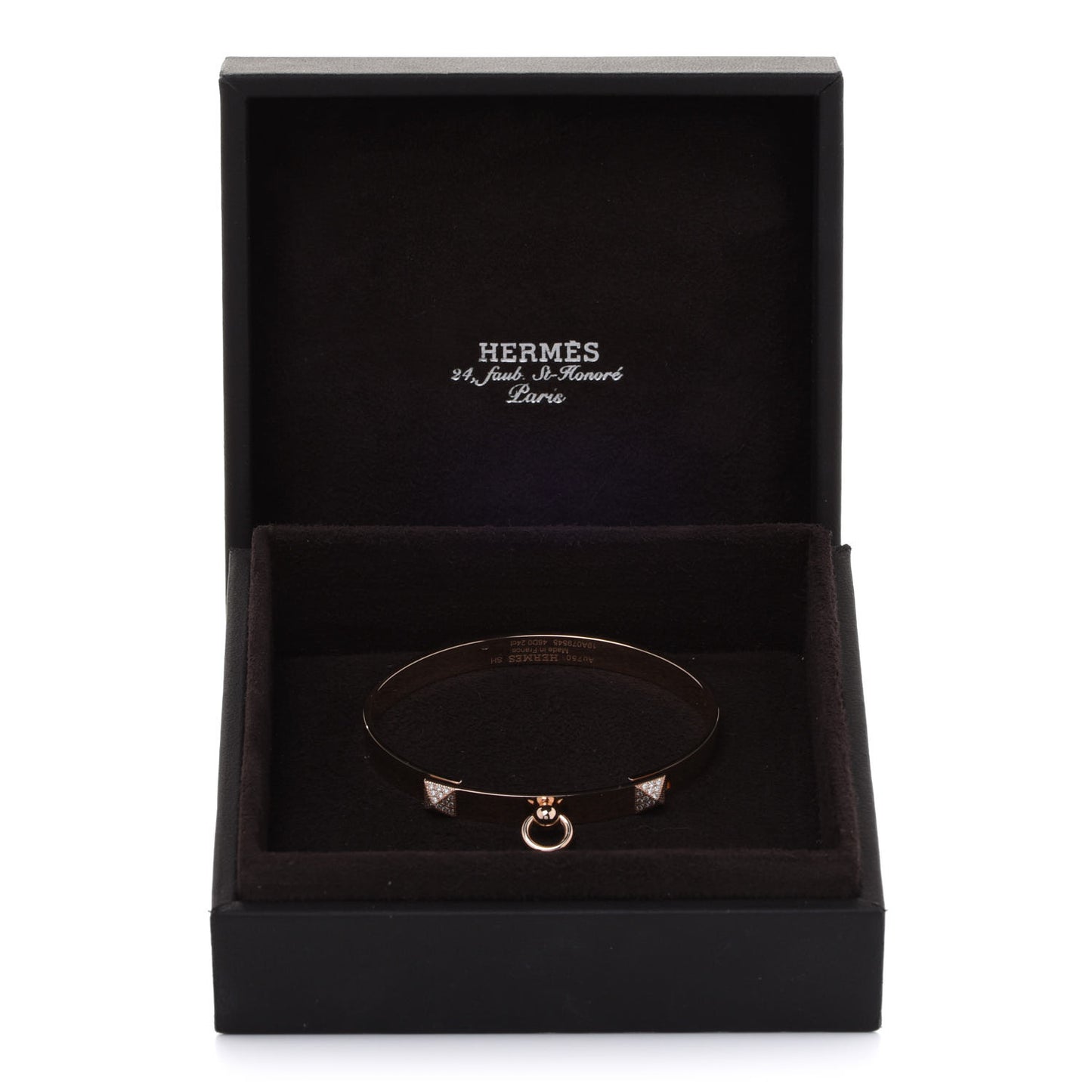 18K Rose Gold Diamond PM Collier De Chien Bracelet SH