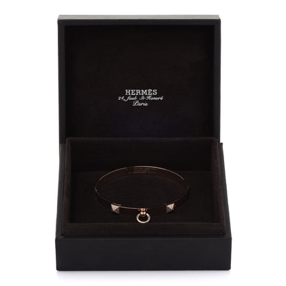 Hermes 18K Rose Gold Diamond PM Collier De Chien Bracelet SH 6 of 6