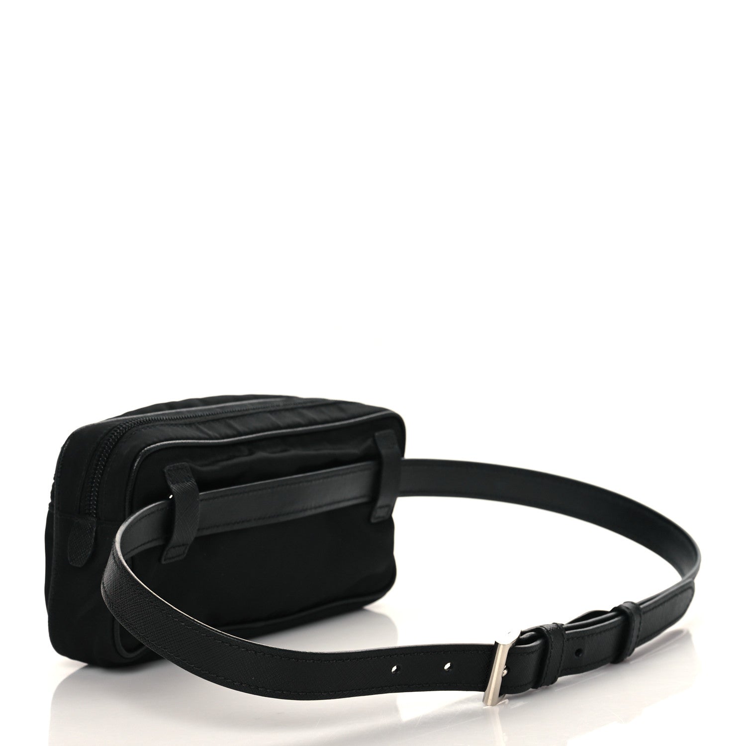 Prada Tessuto Nylon Saffiano Belt Bag Black 2 of 9