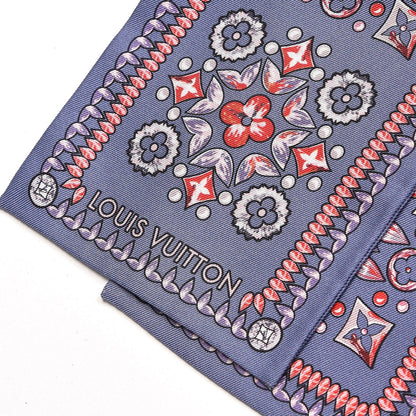 Louis Vuitton Silk Monogram Giant Lvrtual Flowers Bandeau Denim 3 of 3