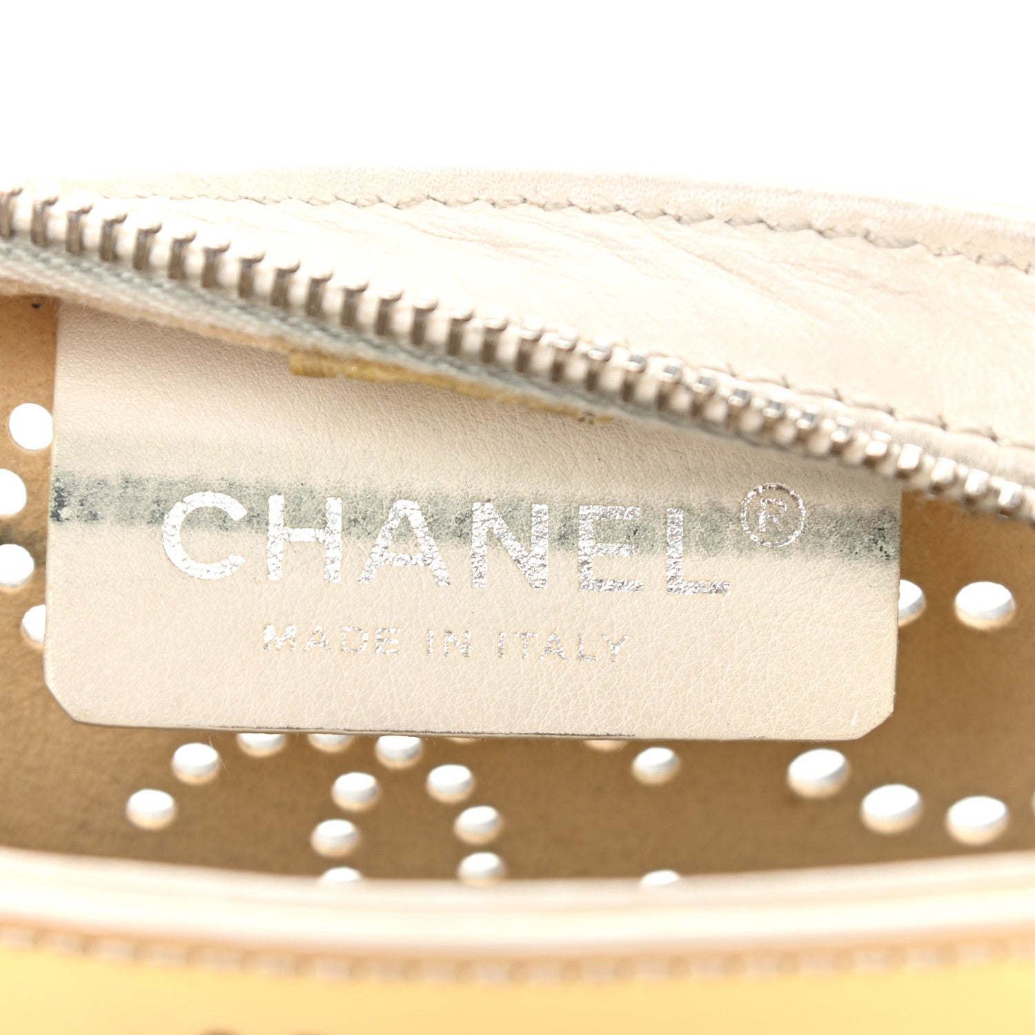 Chanel Patent Perforated CC N°5 Clutch Yellow 6 of 16