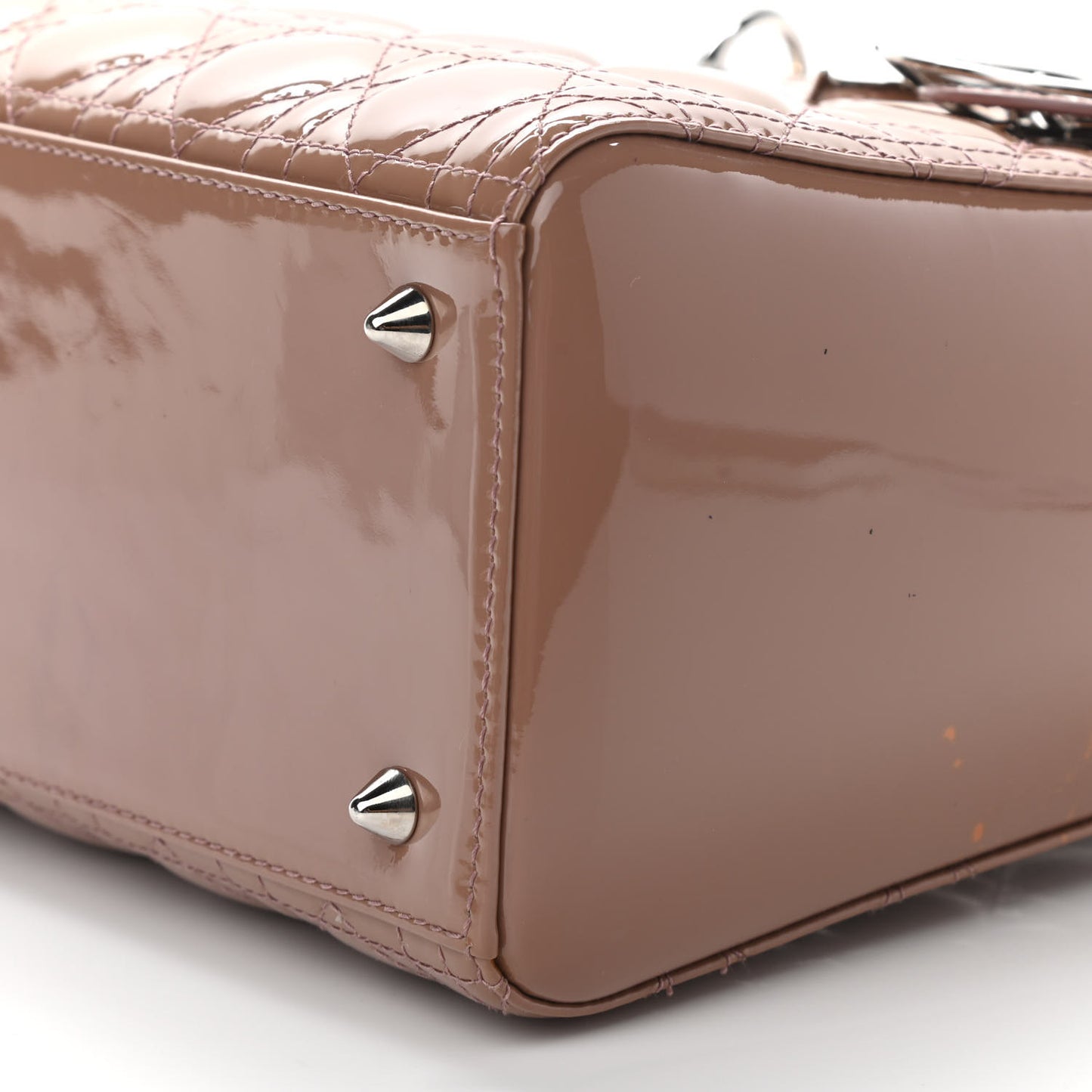 Patent Cannage Medium Lady Dior Brown