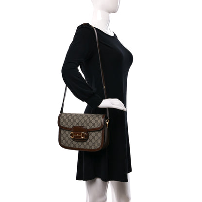 Gucci GG Supreme Monogram Horsebit 1955 Shoulder Bag Beige Brown Sugar 2 of 9