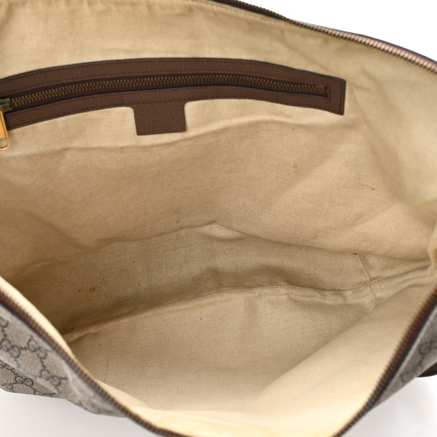 GG Supreme Monogram Web Ophidia Half Moon Hobo Brown
