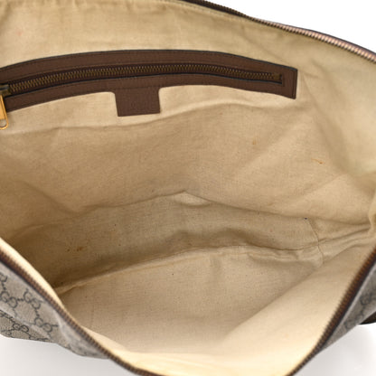 Gucci GG Supreme Monogram Web Ophidia Half Moon Hobo Brown 5 of 13