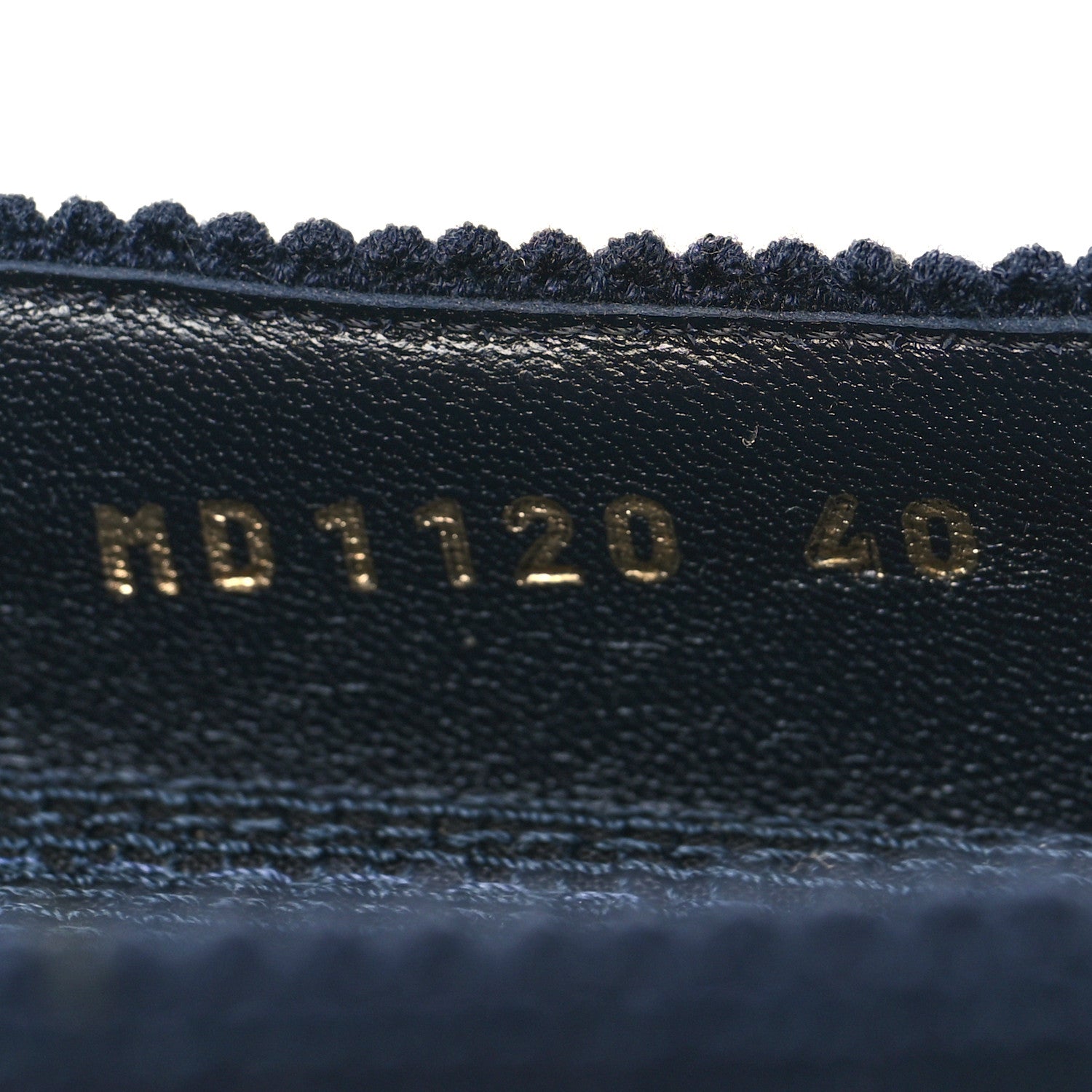 Christian Dior Velvet Oblique Poeme Laced Ballerina Flats 40 Blue 6 of 8