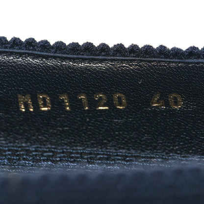 Christian Dior Velvet Oblique Poeme Laced Ballerina Flats 40 Blue 6 of 8