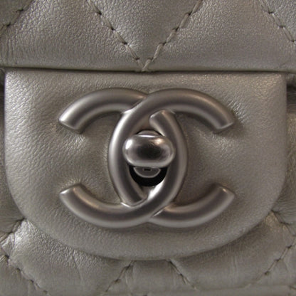 Chanel Metallic Lambskin Quilted Mini Square Flap Silver 9 of 12