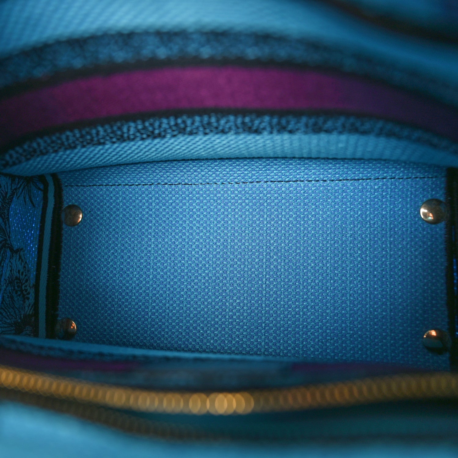 Christian Dior Canvas Toile de Jouy Voyage Embroidered Medium Lady D-Lite Celestial Blue 5 of 11