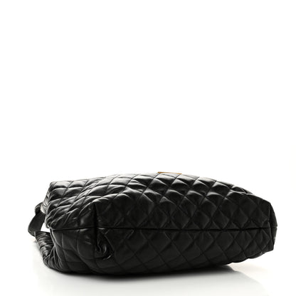 Saint Laurent Lambskin Quilted Maxi Icare Shopping Tote Black 5 of 10