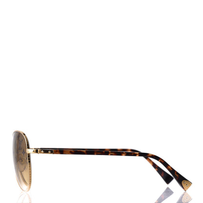 Louis Vuitton Conspiration Pilote Sunglasses Z0164U Gold 3 of 10