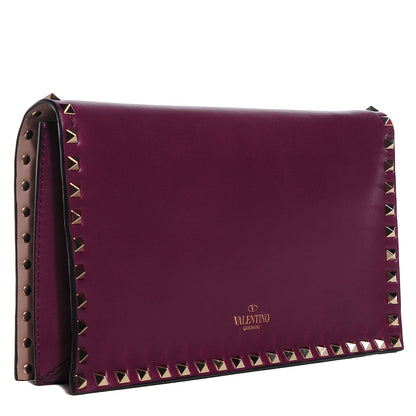 Valentino Garavani Nappa Rockstud Wristlet Clutch Rubin 3 of 9