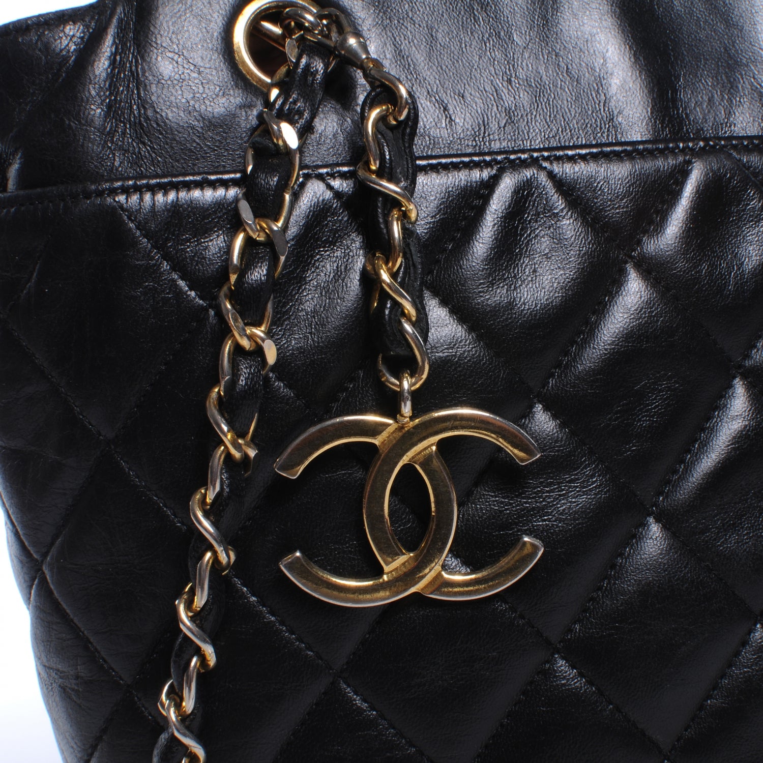 Chanel Lambskin Shoulder Bag Black 5 of 8