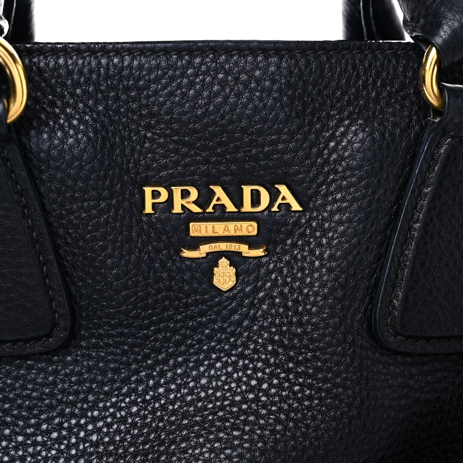 Prada Vitello Daino Tote Black 9 of 11