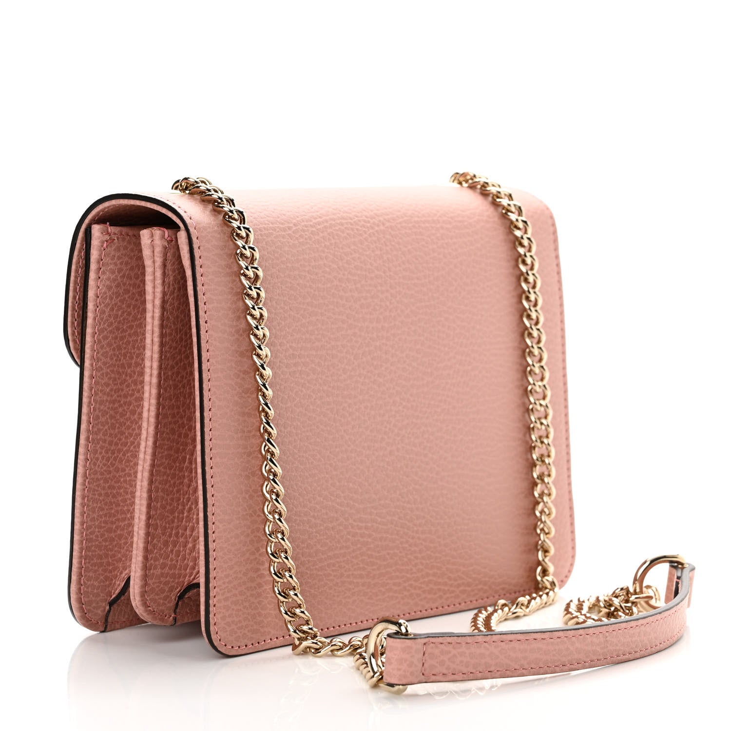 Gucci Dollar Calfskin Small Interlocking G Shoulder Bag Soft Pink 3 of 10