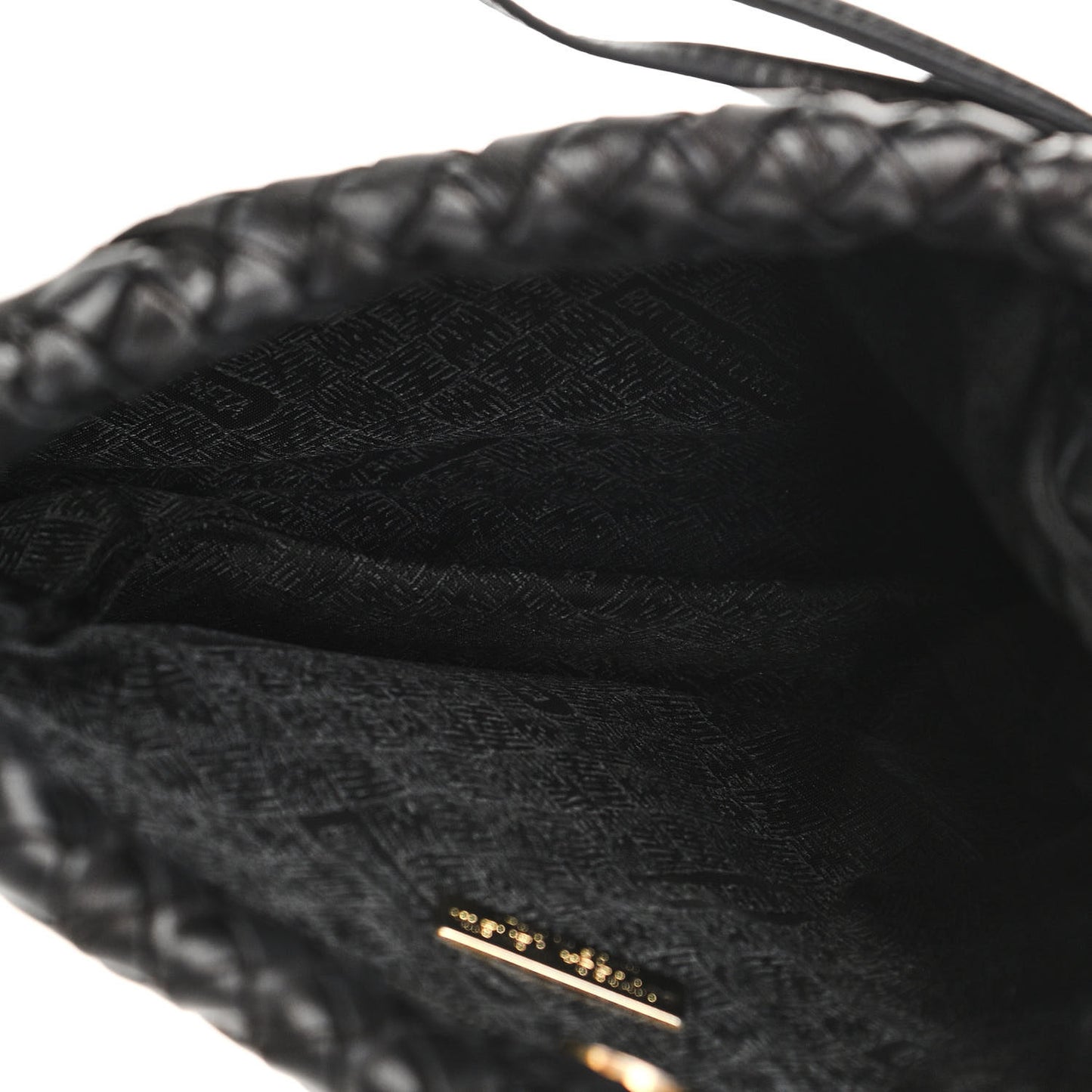 Nappa Intrecciato Crossbody Black