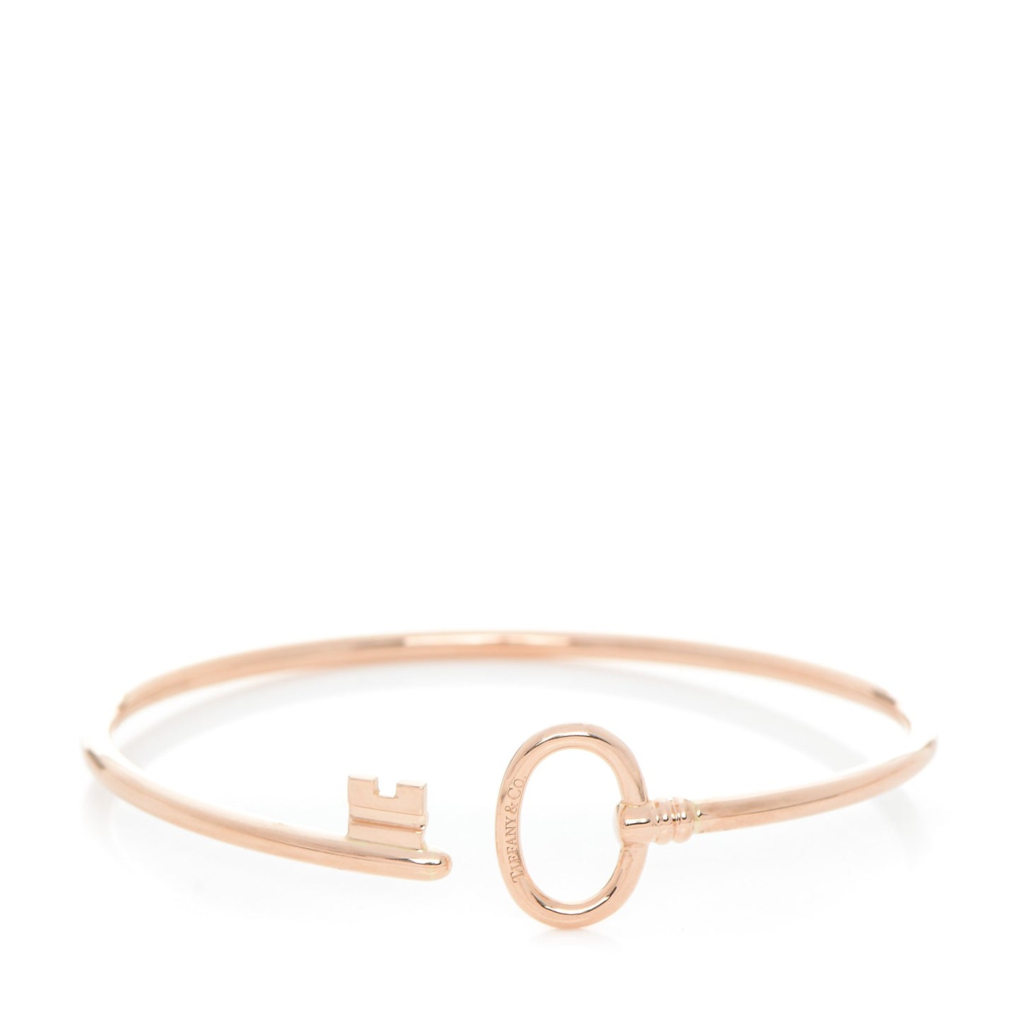 18K Rose Gold Keys Wire Bracelet