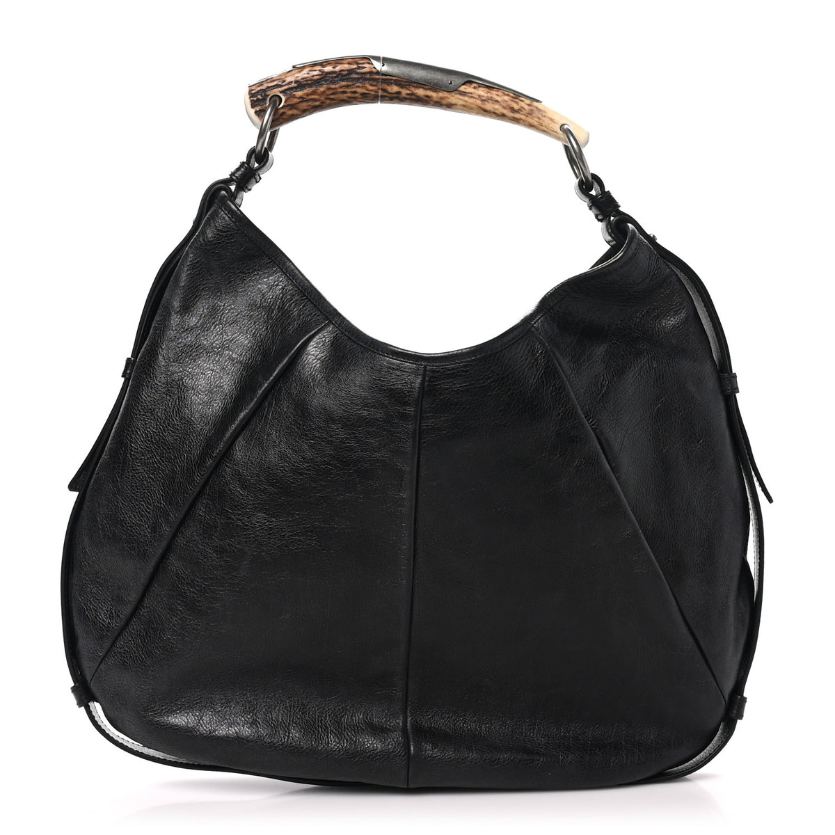 Saint Laurent Buffalo Horn Mombasa Hobo Black 1 of 9