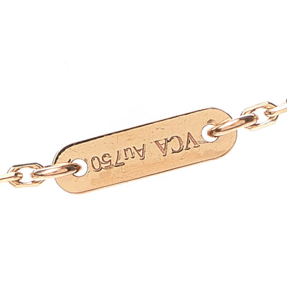 Van Cleef & Arpels 18K Rose Gold Carnelian Sweet Alhambra Pendant Necklace 6 of 7