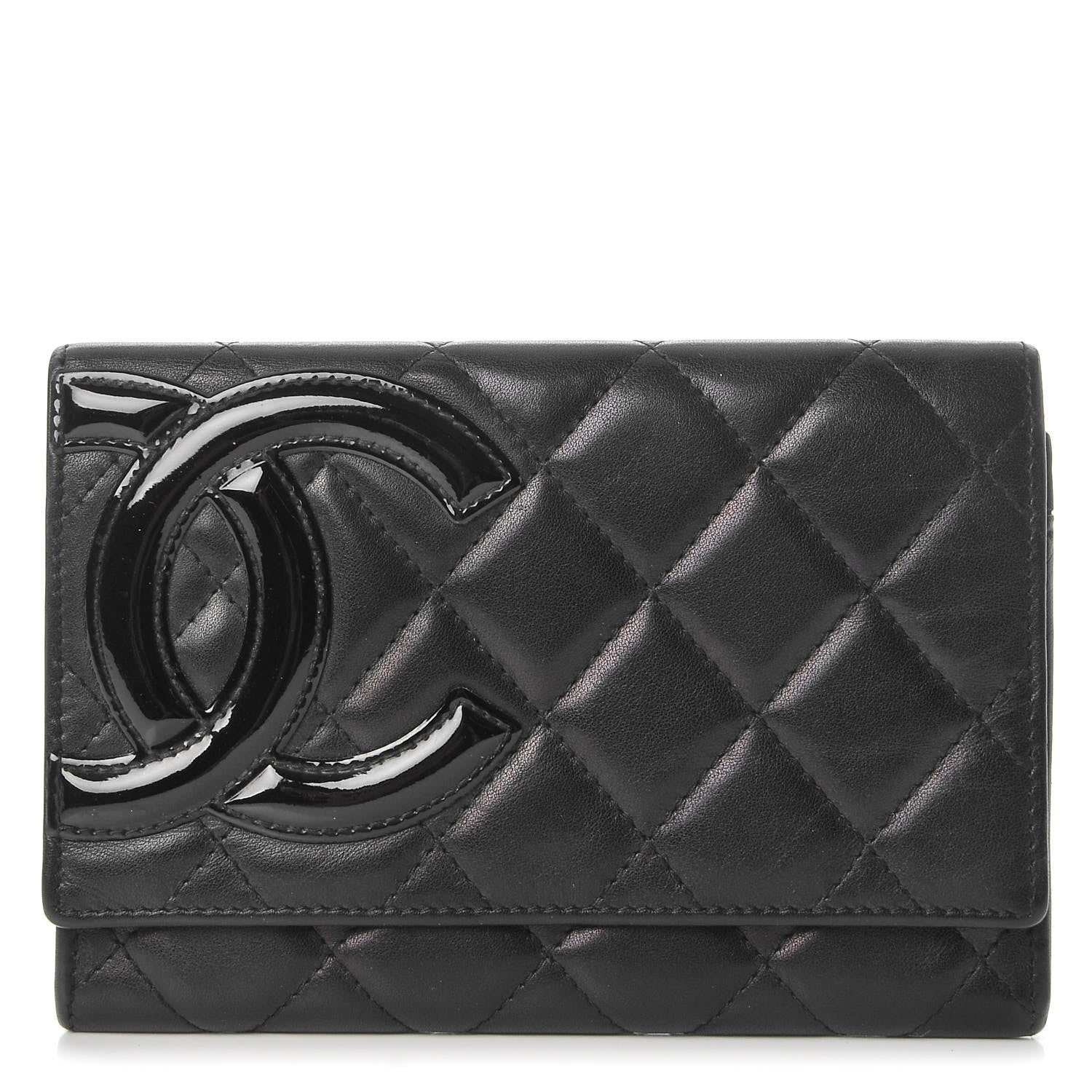 Chanel Calfskin Quilted Cambon Flap Wallet Black 1 of 9