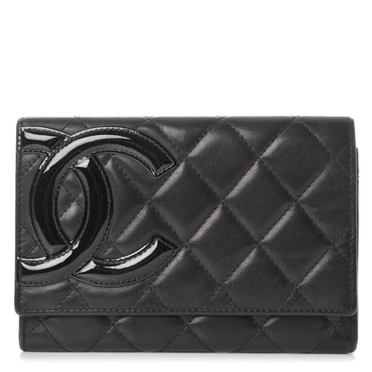 Chanel Calfskin Quilted Cambon Flap Wallet Black 1 of 9