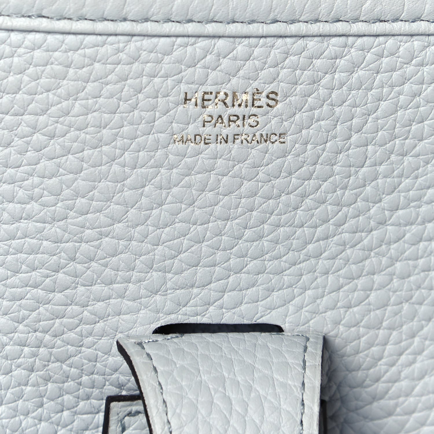 Hermes Taurillon Clemence Evelyne III GM Bleu Pale 6 of 14