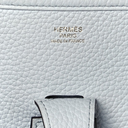Hermes Taurillon Clemence Evelyne III GM Bleu Pale 6 of 14