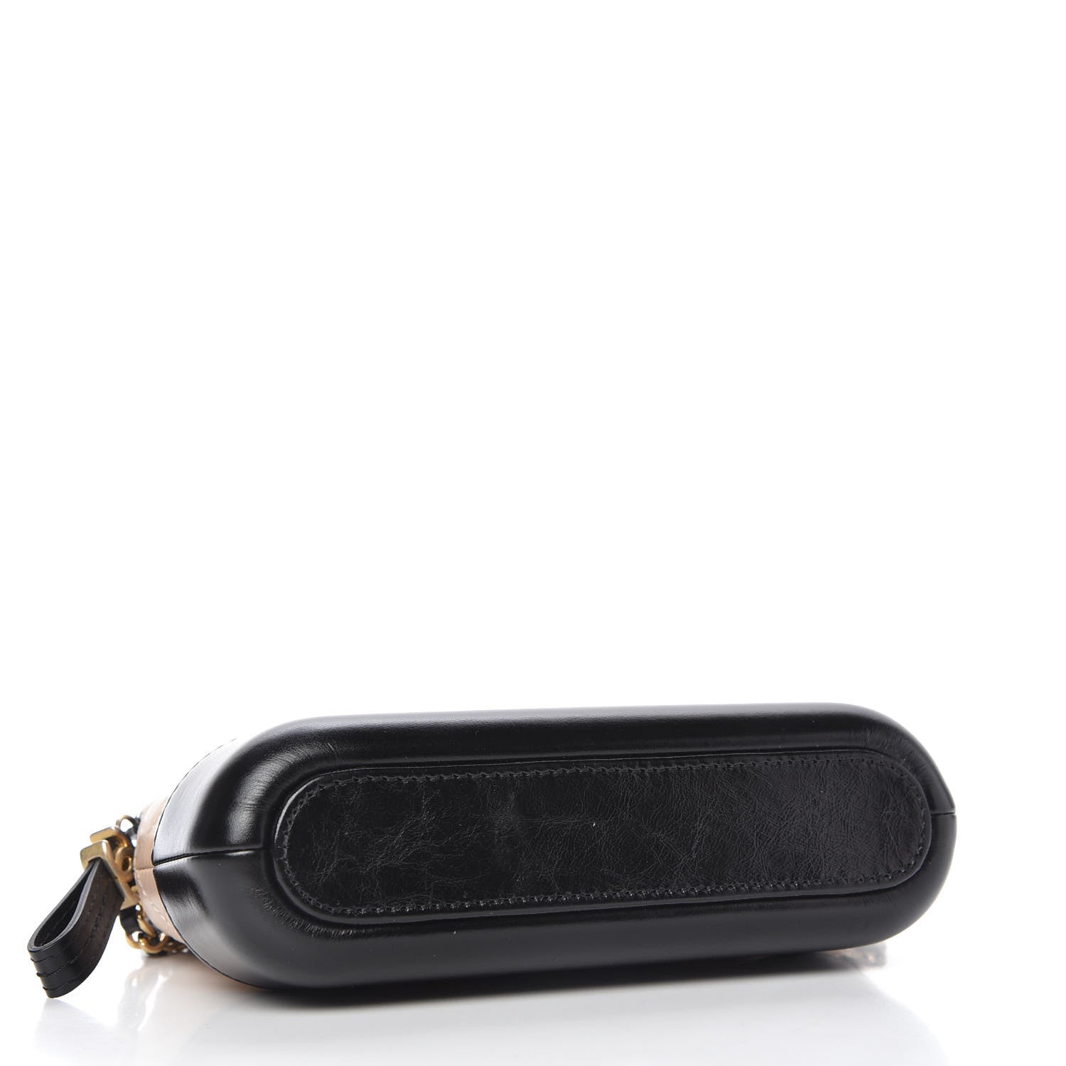 Chanel Aged Calfskin Quilted Small Gabrielle Clutch With Chain Beige Black 4 of 12