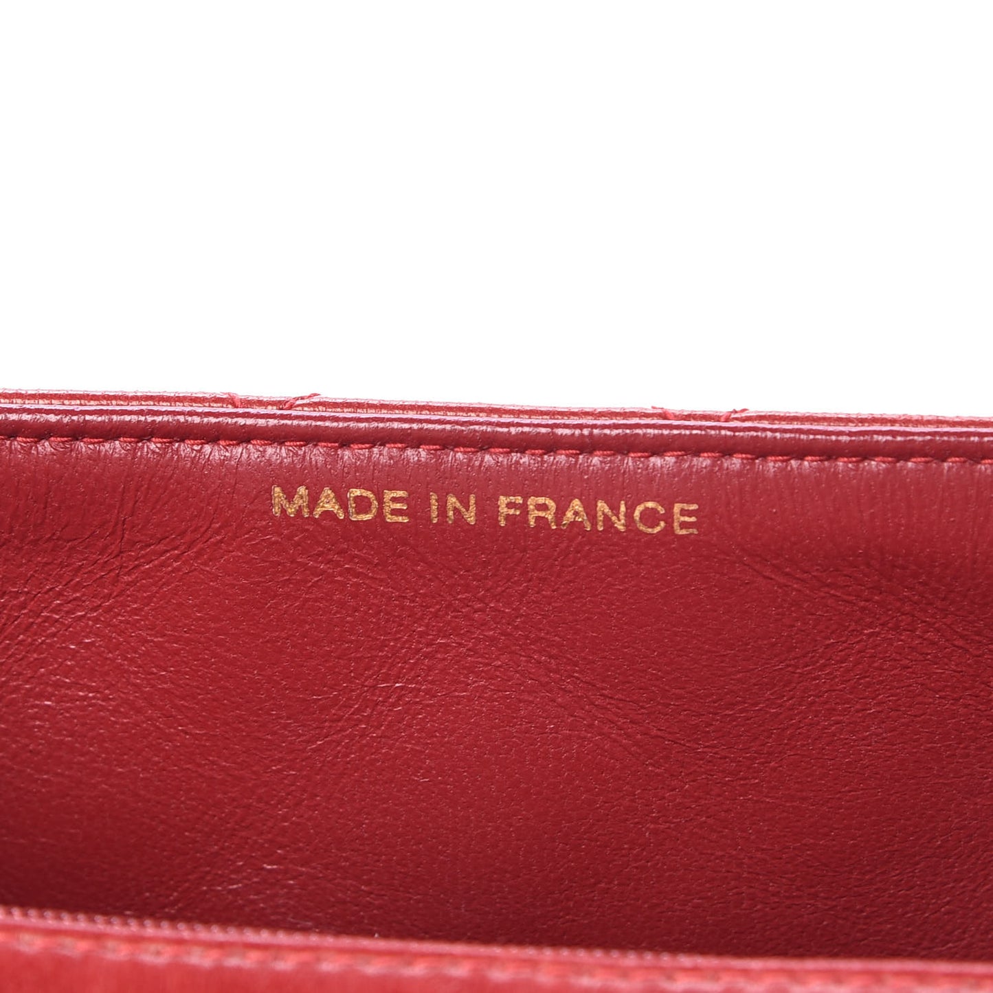 Lambskin Quilted Mini Square Flap Red