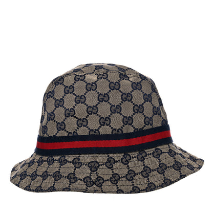 Gucci Monogram Web Bucket Hat S Blue 4 of 13
