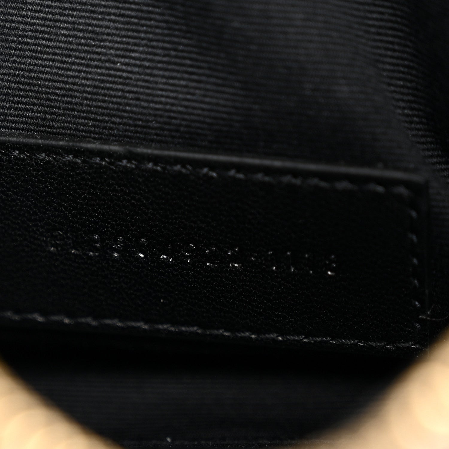 Saint Laurent Grain De Poudre Chevron Monogram Bill Pouch Black 7 of 9