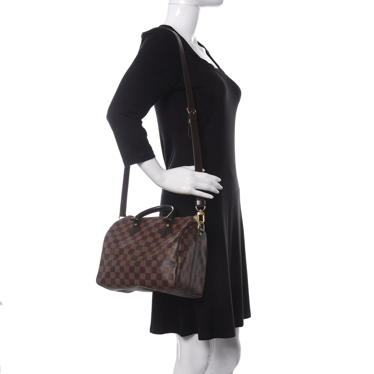 Louis Vuitton Damier Ebene Speedy Bandouliere 25 3 of 13