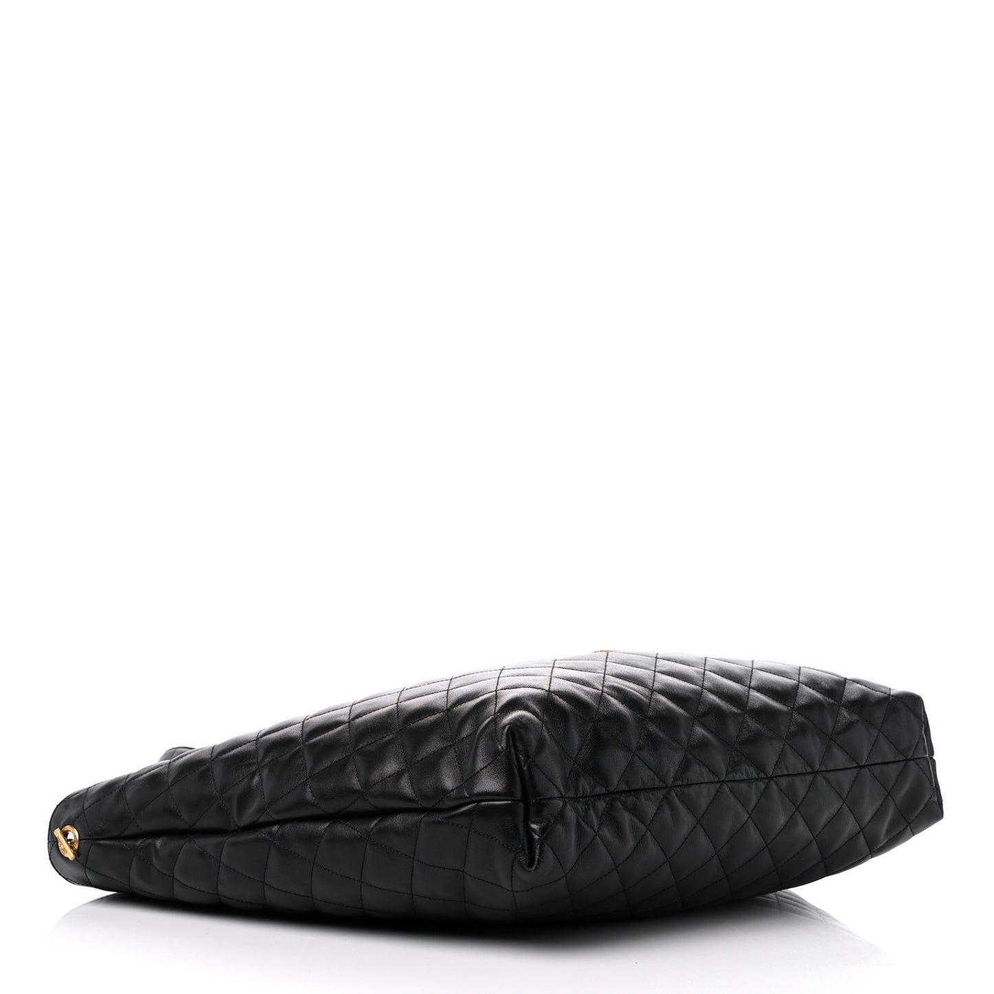 Lambskin Quilted Maxi Icare Shopping Tote Black