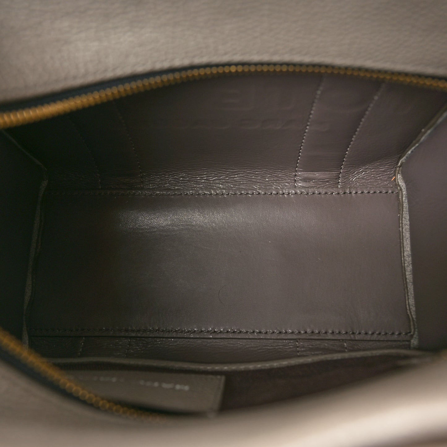 Grained Calfskin Small The Tote Bag Cement