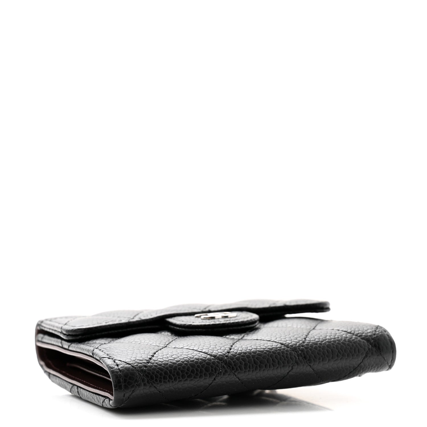 Chanel Caviar Quilted Compact Flap Wallet Black 4 of 8