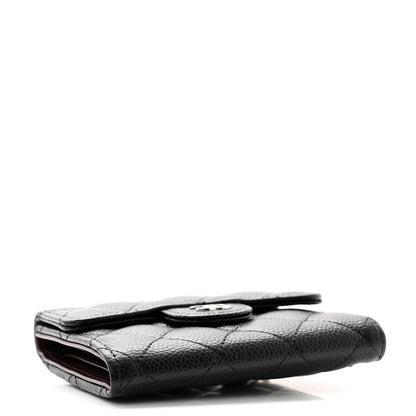 Chanel Caviar Quilted Compact Flap Wallet Black 4 of 8