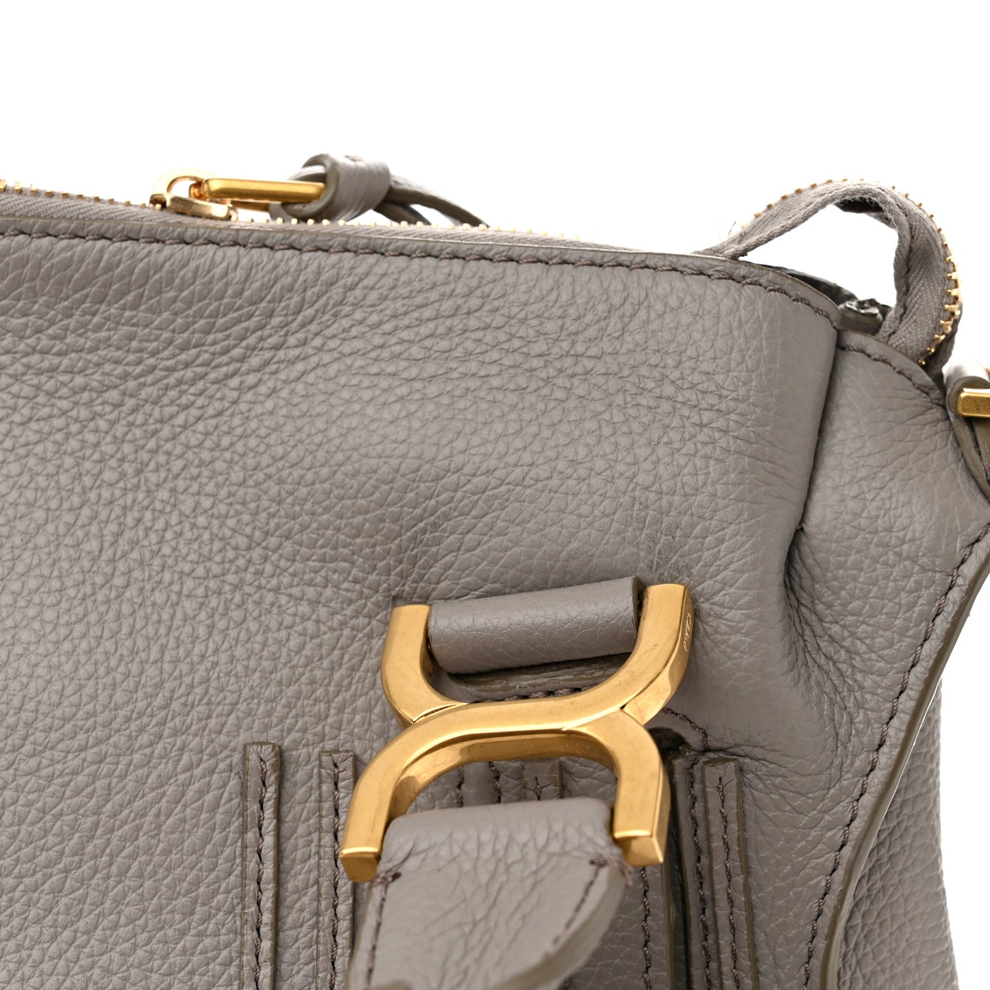 Calfskin Medium Marcie Satchel Cashmere Grey