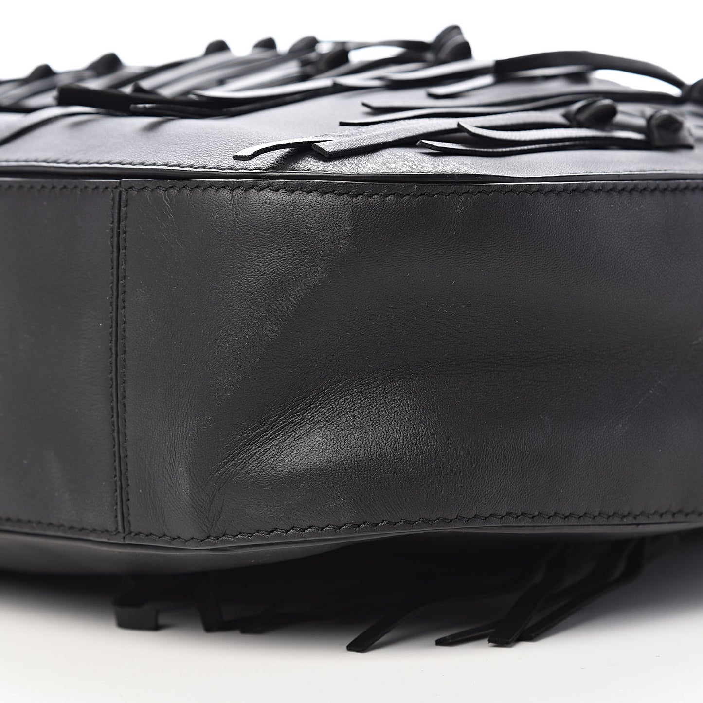 Nappa Intrecciato Fringe Large Brio Loop Hobo Black