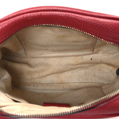 Gucci Pebbled Calfskin Small Soho Disco Bag Vibrant Red 4 of 11