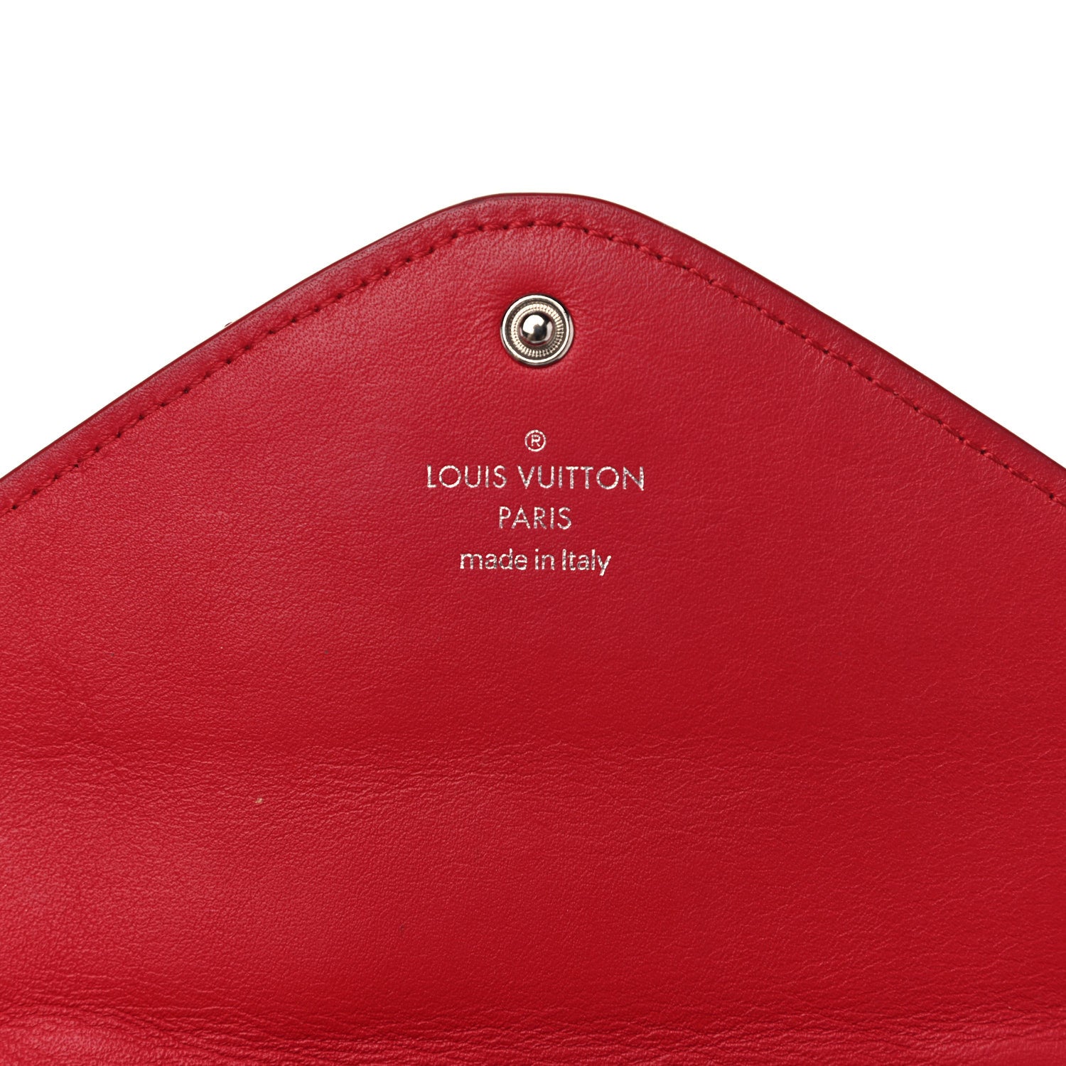 Louis Vuitton Calfskin Love Lock New Wave Long Wallet Red 6 of 14