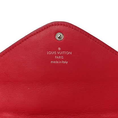 Louis Vuitton Calfskin Love Lock New Wave Long Wallet Red 6 of 14