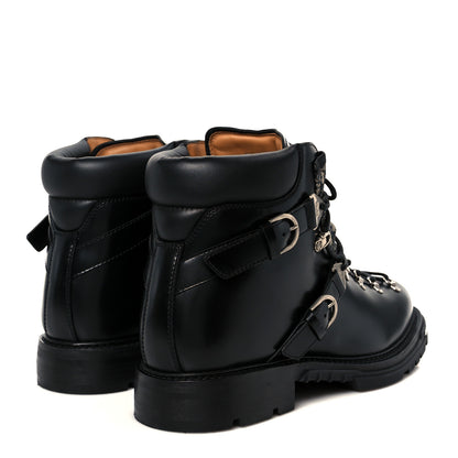 Christian Dior Oblique Calfskin Mens Explorer II Buckle Hiking Boots 45 Black Blue 5 of 10