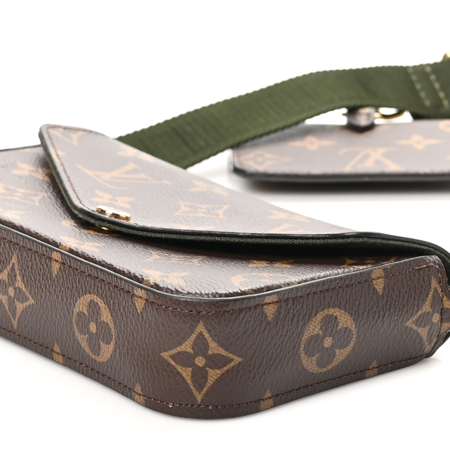 Monogram Felicie Strap & Go Kaki
