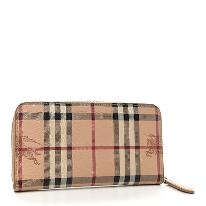 Burberry Haymarket Check Large Ziggy Zip Around Wallet Dusty Pink 3 of 6