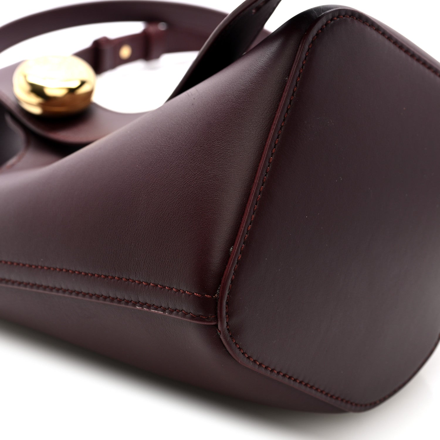 Loewe Calfskin Mini Pebble Bucket Bag Dark Burgundy 8 of 9
