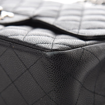 Chanel Caviar Quilted Jumbo Single Flap Black 9 of 15
