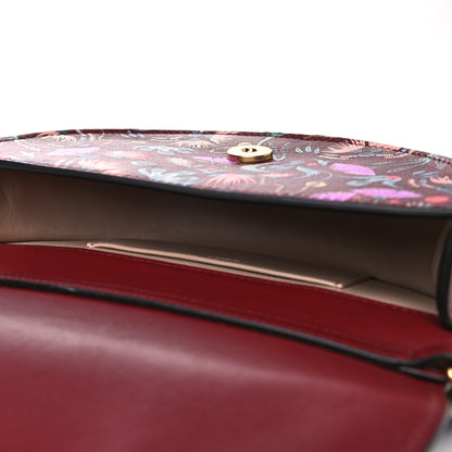 Chloe Calfskin Floral Print Small Nile Bracelet Minaudiere Bag Plum Purple 6 of 9