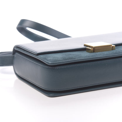 Saint Laurent Smooth Calfskin Suede Medium Bellechasse Dark Turquoise 8 of 9