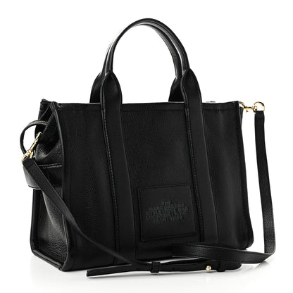 Marc Jacobs Grained Calfskin Medium The Tote Bag Black 3 of 10